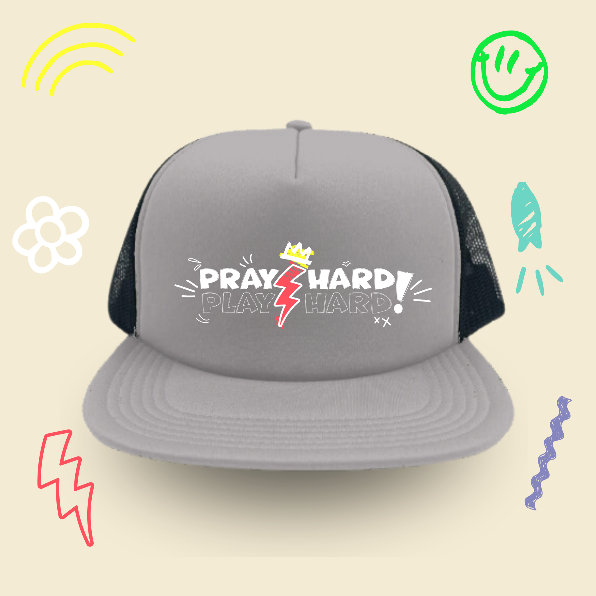 Midtown Kids | Pray Hard Play Hard Trucker Hat