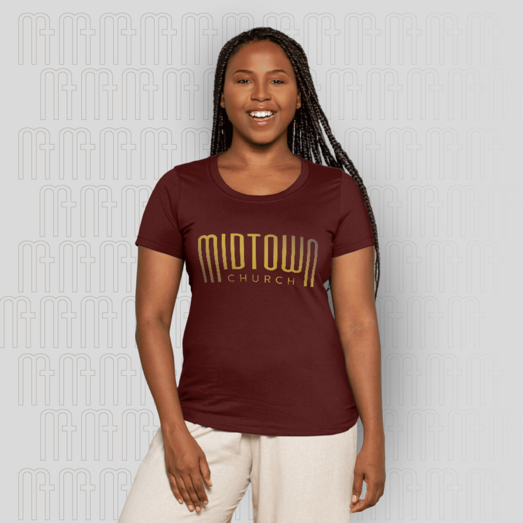 Midtown Tee | Maroon